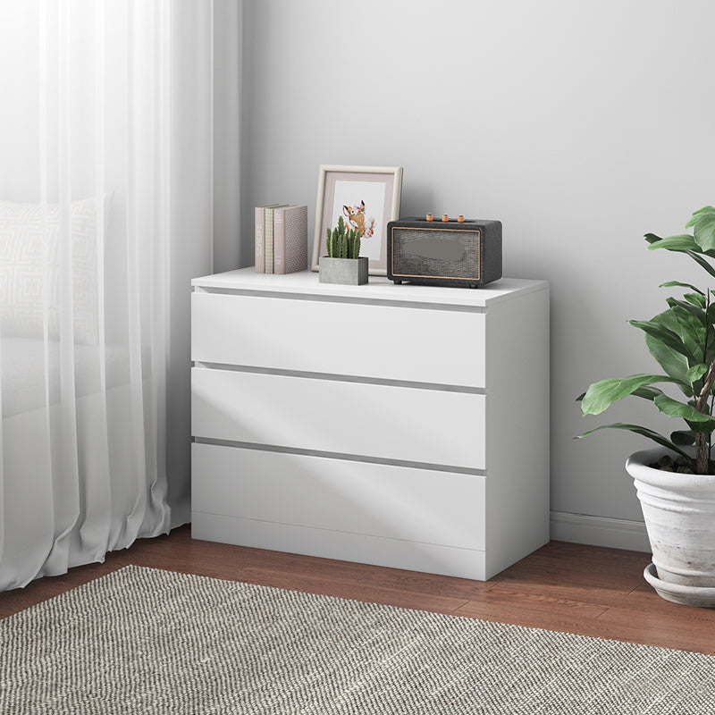 Modern Wooden Accent Cabinet Bar Pulls Handle Design Storage Cabinet 23.5"L x 13"W x 25"H White Clearhalo 'Cabinets & Chests' 'cabinets_chests' 'furn' 'furn_cabinets_chests' 'Furniture' 'Living Room Furniture' 6907678