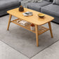4 Legs Coffee Table Single Modern Oval Cocktail Table with Shelf 47"L x 24"W x 24"H Natural Shelves Included Clearhalo 'Coffee & Accent Tables' 'Coffee Tables' 'coffee_tables' 'furn' 'furn_coffee_tables' 'Furniture' 'Living Room Furniture' 6907694