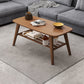 4 Legs Coffee Table Single Modern Oval Cocktail Table with Shelf Clearhalo 'Coffee & Accent Tables' 'Coffee Tables' 'coffee_tables' 'furn' 'furn_coffee_tables' 'Furniture' 'Living Room Furniture' 6907697