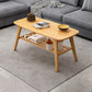 4 Legs Coffee Table Single Modern Oval Cocktail Table with Shelf Clearhalo 'Coffee & Accent Tables' 'Coffee Tables' 'coffee_tables' 'furn' 'furn_coffee_tables' 'Furniture' 'Living Room Furniture' 6907698