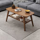 4 Legs Coffee Table Single Modern Oval Cocktail Table with Shelf 39.5"L x 20"W x 24"H Walnut Shelves Included Clearhalo 'Coffee & Accent Tables' 'Coffee Tables' 'coffee_tables' 'furn' 'furn_coffee_tables' 'Furniture' 'Living Room Furniture' 6907703