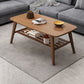 4 Legs Coffee Table Single Modern Oval Cocktail Table with Shelf 39.5"L x 24"W x 20"H Walnut Shelves Included Clearhalo 'Coffee & Accent Tables' 'Coffee Tables' 'coffee_tables' 'furn' 'furn_coffee_tables' 'Furniture' 'Living Room Furniture' 6907705