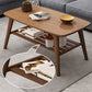 4 Legs Coffee Table Single Modern Oval Cocktail Table with Shelf Clearhalo 'Coffee & Accent Tables' 'Coffee Tables' 'coffee_tables' 'furn' 'furn_coffee_tables' 'Furniture' 'Living Room Furniture' 6907708