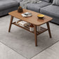 4 Legs Coffee Table Single Modern Oval Cocktail Table with Shelf 47"L x 24"W x 20"H Walnut Shelves Included Clearhalo 'Coffee & Accent Tables' 'Coffee Tables' 'coffee_tables' 'furn' 'furn_coffee_tables' 'Furniture' 'Living Room Furniture' 6907709
