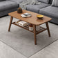 4 Legs Coffee Table Single Modern Oval Cocktail Table with Shelf 47"L x 24"W x 16"H Walnut Shelves Included Clearhalo 'Coffee & Accent Tables' 'Coffee Tables' 'coffee_tables' 'furn' 'furn_coffee_tables' 'Furniture' 'Living Room Furniture' 6907711