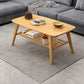 4 Legs Coffee Table Single Modern Oval Cocktail Table with Shelf 39.5"L x 24"W x 16"H Natural Shelves Included Clearhalo 'Coffee & Accent Tables' 'Coffee Tables' 'coffee_tables' 'furn' 'furn_coffee_tables' 'Furniture' 'Living Room Furniture' 6907719