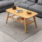 4 Legs Coffee Table Single Modern Oval Cocktail Table with Shelf 39.5"L x 24"W x 20"H Natural Shelves Included Clearhalo 'Coffee & Accent Tables' 'Coffee Tables' 'coffee_tables' 'furn' 'furn_coffee_tables' 'Furniture' 'Living Room Furniture' 6907721