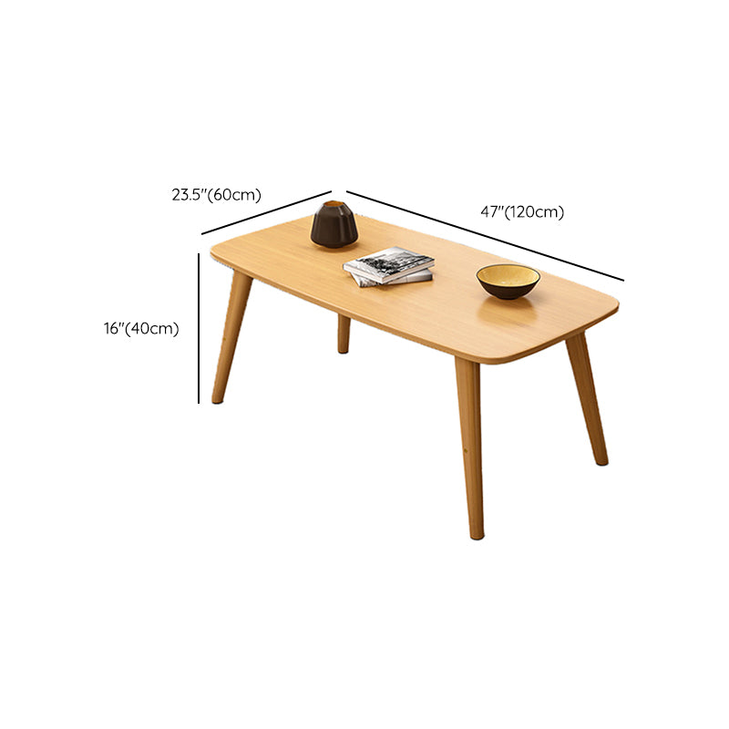 4 Legs Coffee Table Single Modern Oval Cocktail Table with Shelf Clearhalo 'Coffee & Accent Tables' 'Coffee Tables' 'coffee_tables' 'furn' 'furn_coffee_tables' 'Furniture' 'Living Room Furniture' 6907734