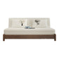 Contemporary Futon Sleeper Sofa Bed Pillow Included Futon Frame in White