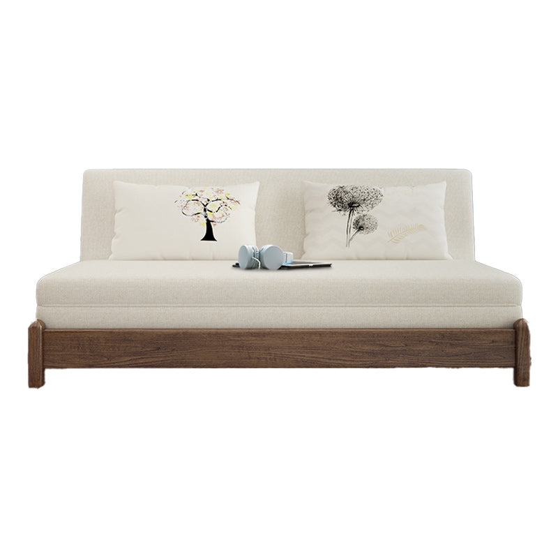 Contemporary Futon Sleeper Sofa Bed Pillow Included Futon Frame in White
