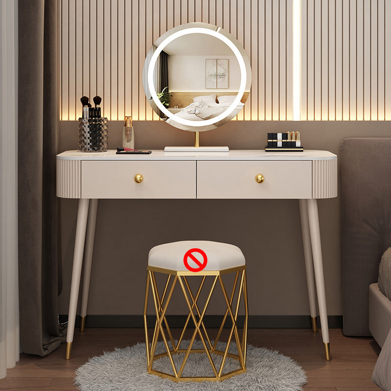 Bright White Makeup Vanity Desk 15.74" Wide Vanity Tables with Storage Drawer