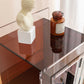 Square Shape Corner Table Acrylic Contemporary Bedroom Side Table