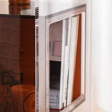 Square Shape Corner Table Acrylic Contemporary Bedroom Side Table