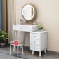 Solid Wood Vanity Makeup Table with Drawer Standing Mirror Dressing Table