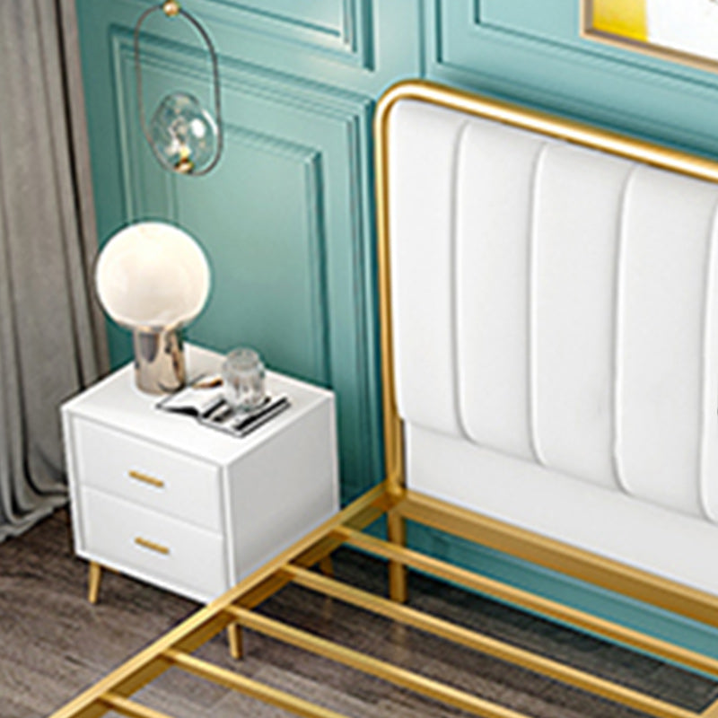 Lit de plate-forme en métal 43,3 "lit de haut standard avec tête de lit rembourrée