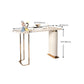 Glam Console Accent Table Rectangle Console Sofa Table in Stone
