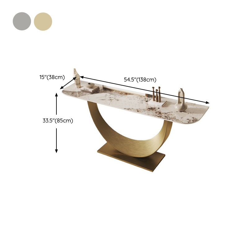 Mesa de consola glamera mesa de sofá de acabado antiguo en piedra