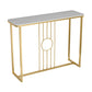 Glam Console Table Antique Finish Console Sofa Table in Stone Clearhalo 'Console Tables' 'console_tables' 'Entry & Mudroom Furniture' 'furn' 'furn_console_tables' 'Furniture' 6909210