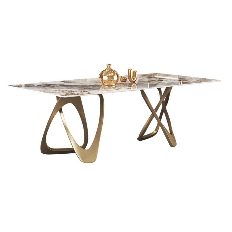 Nórdico 1/3/4/5/8 Piezas Juego de comedor Mesa de comedor de piedra rectangular para comedor