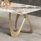 Nórdico 1/3/4/5/8 Piezas Juego de comedor Mesa de comedor de piedra rectangular para comedor