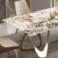 Nórdico 1/3/4/5/8 Piezas Juego de comedor Mesa de comedor de piedra rectangular para comedor