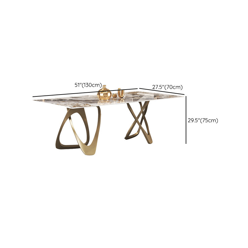 Nórdico 1/3/4/5/8 Piezas Juego de comedor Mesa de comedor de piedra rectangular para comedor