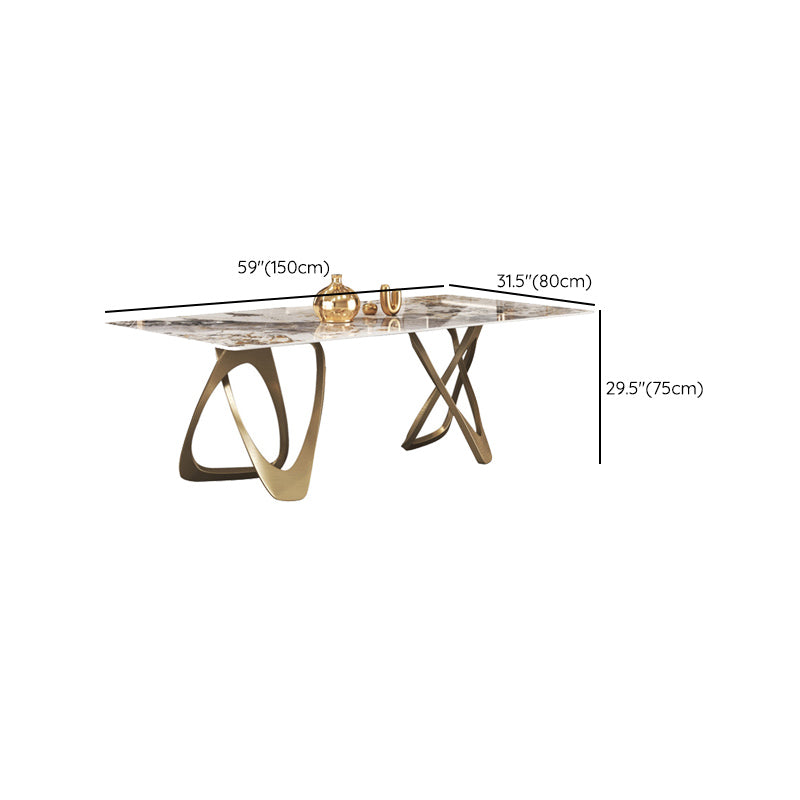 Nórdico 1/3/4/5/8 Piezas Juego de comedor Mesa de comedor de piedra rectangular para comedor