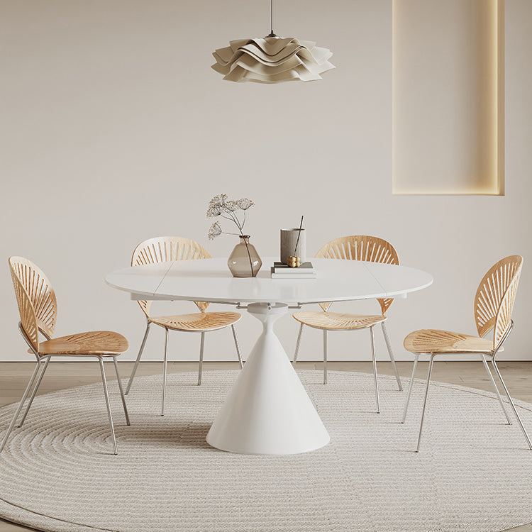 Contemporáneo 1/4/5/7 Muebles de muebles de piedra redonda colocada en blanco