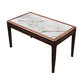 Contemporary 1/2/5/7 Pieces Furniture Rectangle Stone Dining Set in Brown