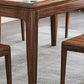 Contemporary 1/2/5/7 Pieces Furniture Rectangle Stone Dining Set in Brown