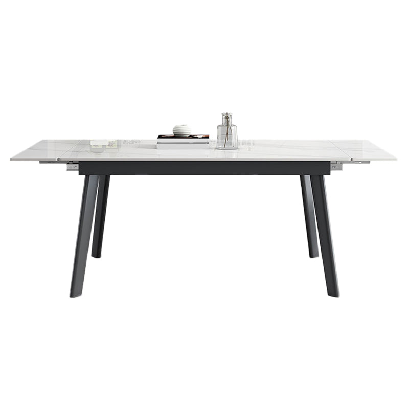 Contemporary 1/2/5/7 Pieces Furniture Rectangle Stone Dining Set in White Clearhalo 'Dining Room Sets' 'Dining Tables & Seating' 'dining_room_set' 'furn' 'furn_dining_room_set' 'Furniture' 'Kitchen & Dining Furniture' 6910894