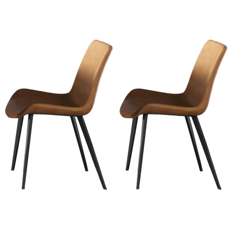 Contemporary 1/2/5/7 Pieces Furniture Rectangle Stone Dining Set in White 2 Brown Chairs Clearhalo 'Dining Room Sets' 'Dining Tables & Seating' 'dining_room_set' 'furn' 'furn_dining_room_set' 'Furniture' 'Kitchen & Dining Furniture' 6910901