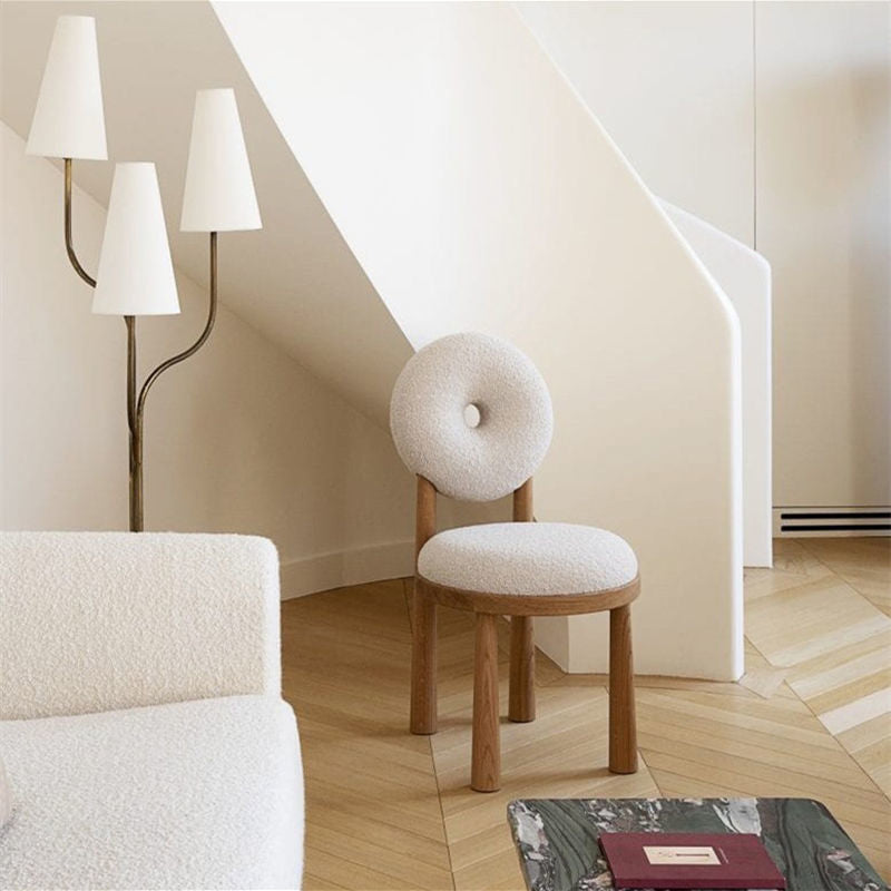Upholstered Side Chair Modern Style King Louis Back Side Chair Nut-Brown 1 Piece Clearhalo 'Dining Chairs' 'Dining Tables & Seating' 'dining_chair' 'furn' 'furn_dining_chair' 'Furniture' 'Kitchen & Dining Furniture' 6910932