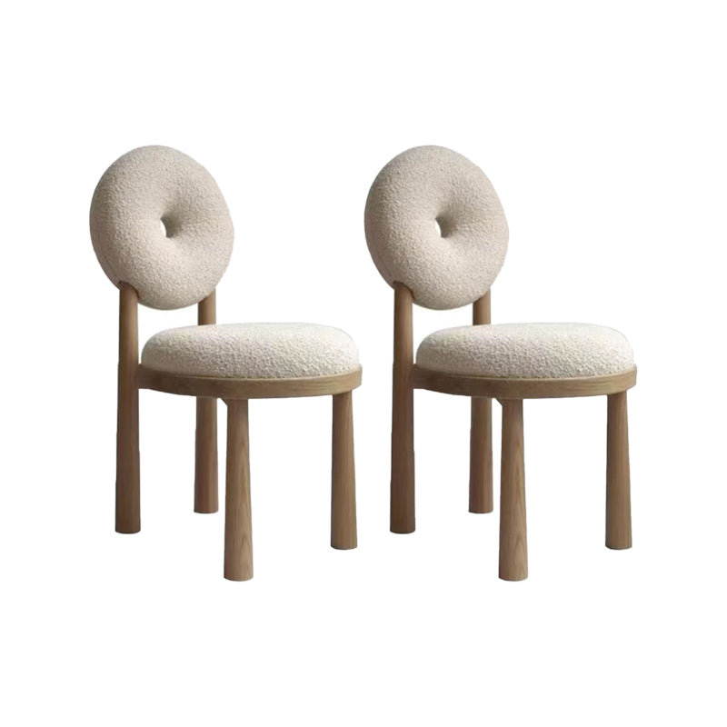 Upholstered Side Chair Modern Style King Louis Back Side Chair Natural 2 Piece Set Clearhalo 'Dining Chairs' 'Dining Tables & Seating' 'dining_chair' 'furn' 'furn_dining_chair' 'Furniture' 'Kitchen & Dining Furniture' 6910934