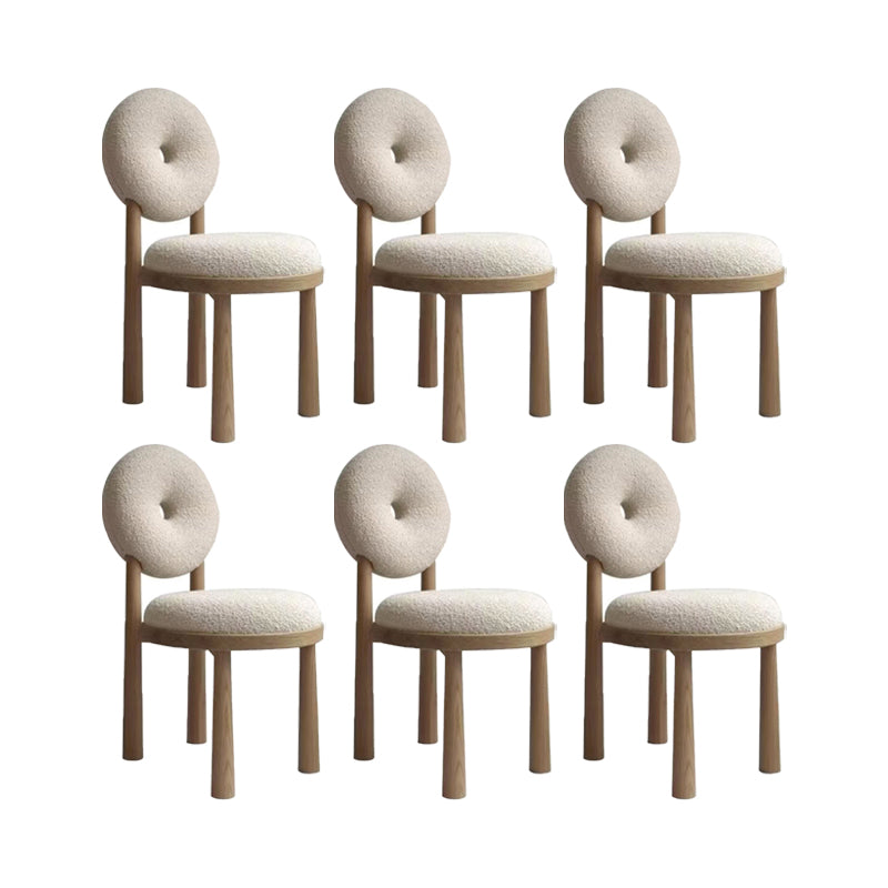 Upholstered Side Chair Modern Style King Louis Back Side Chair Natural 6 Piece Set Clearhalo 'Dining Chairs' 'Dining Tables & Seating' 'dining_chair' 'furn' 'furn_dining_chair' 'Furniture' 'Kitchen & Dining Furniture' 6910937