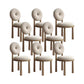 Upholstered Side Chair Modern Style King Louis Back Side Chair Natural 8 Piece Set Clearhalo 'Dining Chairs' 'Dining Tables & Seating' 'dining_chair' 'furn' 'furn_dining_chair' 'Furniture' 'Kitchen & Dining Furniture' 6910939