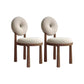 Upholstered Side Chair Modern Style King Louis Back Side Chair Nut-Brown 2 Piece Set Clearhalo 'Dining Chairs' 'Dining Tables & Seating' 'dining_chair' 'furn' 'furn_dining_chair' 'Furniture' 'Kitchen & Dining Furniture' 6910942