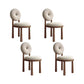 Upholstered Side Chair Modern Style King Louis Back Side Chair Nut-Brown 4 Piece Set Clearhalo 'Dining Chairs' 'Dining Tables & Seating' 'dining_chair' 'furn' 'furn_dining_chair' 'Furniture' 'Kitchen & Dining Furniture' 6910944