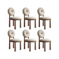 Upholstered Side Chair Modern Style King Louis Back Side Chair Nut-Brown 6 Piece Set Clearhalo 'Dining Chairs' 'Dining Tables & Seating' 'dining_chair' 'furn' 'furn_dining_chair' 'Furniture' 'Kitchen & Dining Furniture' 6910946
