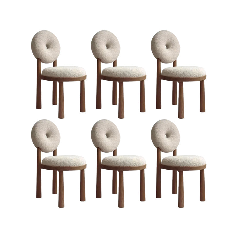 Upholstered Side Chair Modern Style King Louis Back Side Chair Nut-Brown 6 Piece Set Clearhalo 'Dining Chairs' 'Dining Tables & Seating' 'dining_chair' 'furn' 'furn_dining_chair' 'Furniture' 'Kitchen & Dining Furniture' 6910946