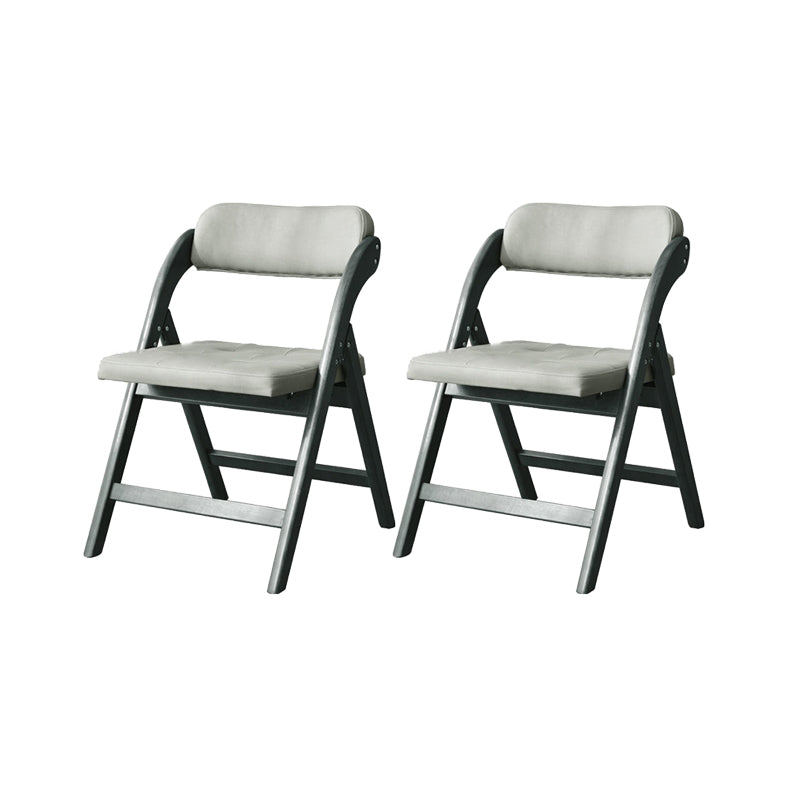 Solid Wood Dining Chair Modern Style Folding Chair for Dining Room Grey 2 Piece Set Clearhalo 'Dining Chairs' 'Dining Tables & Seating' 'dining_chair' 'furn' 'furn_dining_chair' 'Furniture' 'Kitchen & Dining Furniture' 6910951