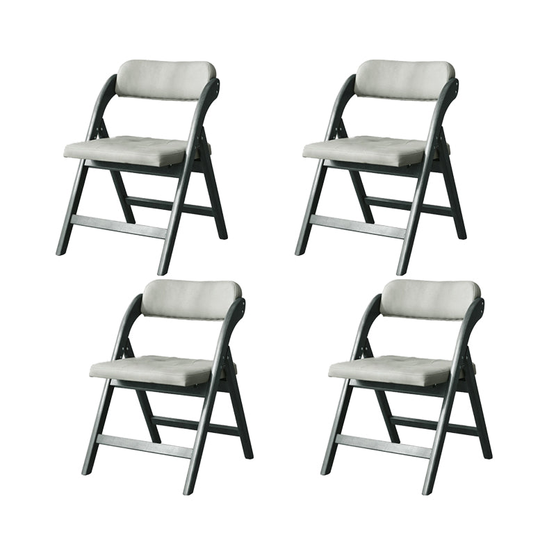 Solid Wood Dining Chair Modern Style Folding Chair for Dining Room Grey 4 Piece Set Clearhalo 'Dining Chairs' 'Dining Tables & Seating' 'dining_chair' 'furn' 'furn_dining_chair' 'Furniture' 'Kitchen & Dining Furniture' 6910953
