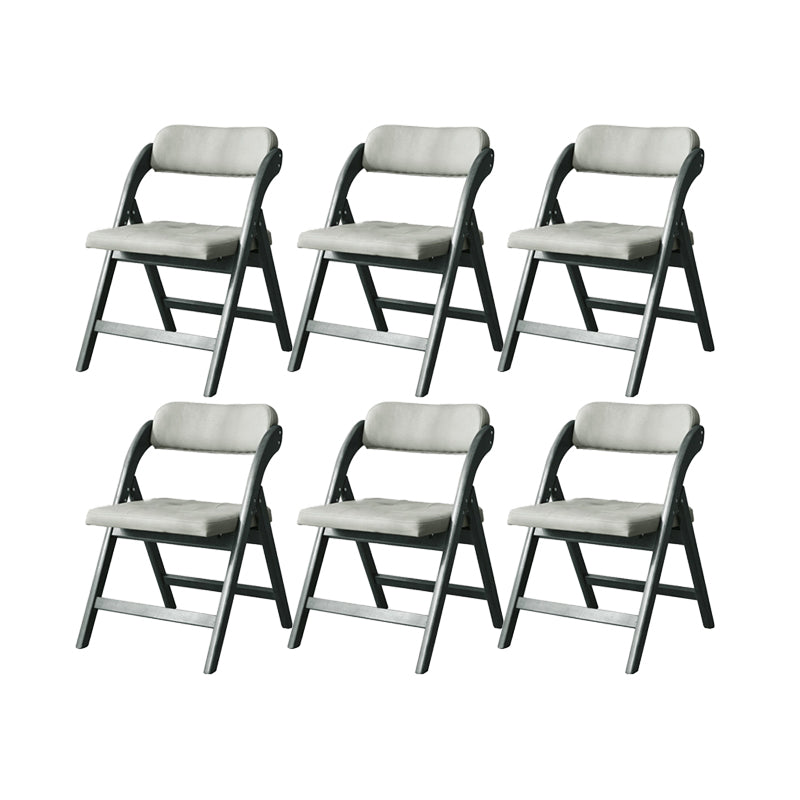 Solid Wood Dining Chair Modern Style Folding Chair for Dining Room Grey 6 Piece Set Clearhalo 'Dining Chairs' 'Dining Tables & Seating' 'dining_chair' 'furn' 'furn_dining_chair' 'Furniture' 'Kitchen & Dining Furniture' 6910955