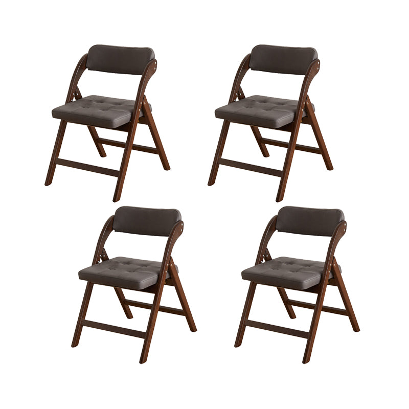 Solid Wood Dining Chair Modern Style Folding Chair for Dining Room Dark Gray 4 Piece Set Clearhalo 'Dining Chairs' 'Dining Tables & Seating' 'dining_chair' 'furn' 'furn_dining_chair' 'Furniture' 'Kitchen & Dining Furniture' 6910963