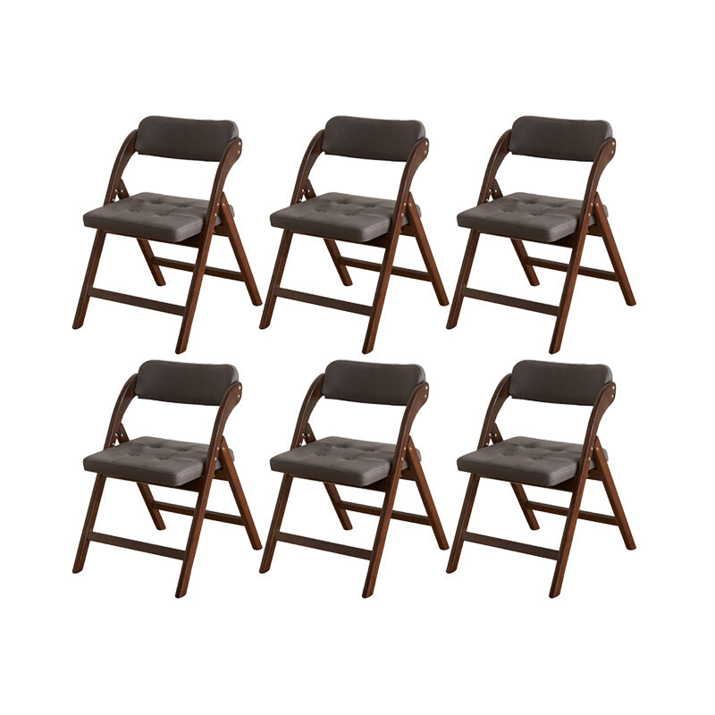 Solid Wood Dining Chair Modern Style Folding Chair for Dining Room Dark Gray 6 Piece Set Clearhalo 'Dining Chairs' 'Dining Tables & Seating' 'dining_chair' 'furn' 'furn_dining_chair' 'Furniture' 'Kitchen & Dining Furniture' 6910966