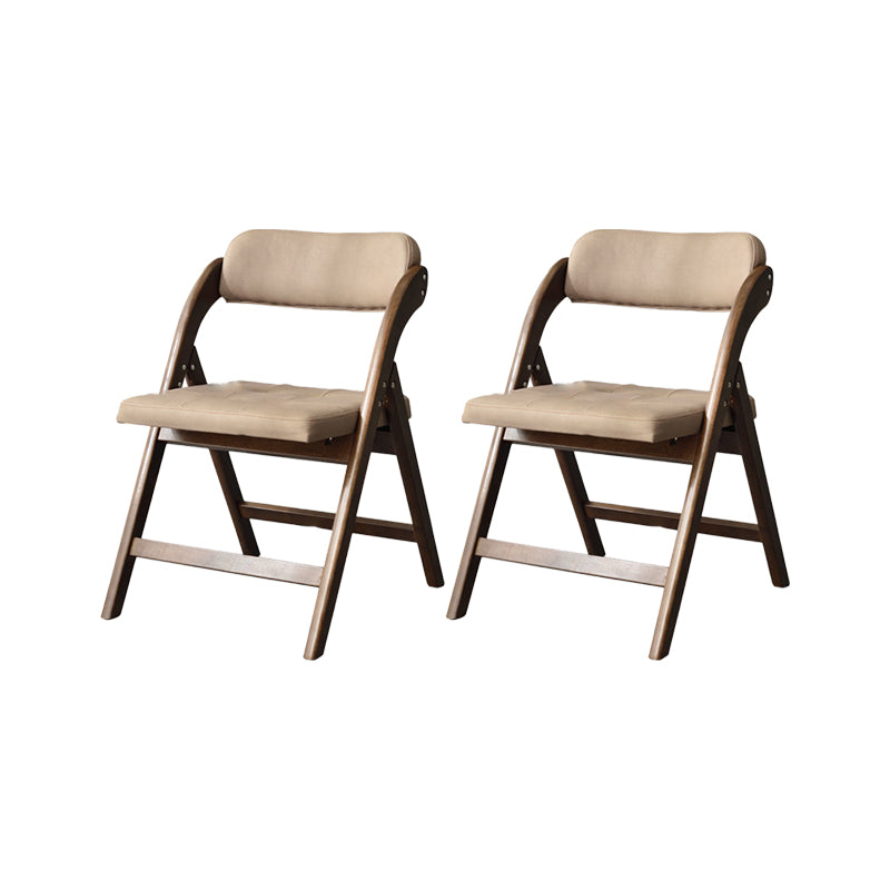 Solid Wood Dining Chair Modern Style Folding Chair for Dining Room Nut-Brown 2 Piece Set Clearhalo 'Dining Chairs' 'Dining Tables & Seating' 'dining_chair' 'furn' 'furn_dining_chair' 'Furniture' 'Kitchen & Dining Furniture' 6910973
