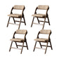Solid Wood Dining Chair Modern Style Folding Chair for Dining Room Nut-Brown 4 Piece Set Clearhalo 'Dining Chairs' 'Dining Tables & Seating' 'dining_chair' 'furn' 'furn_dining_chair' 'Furniture' 'Kitchen & Dining Furniture' 6910974