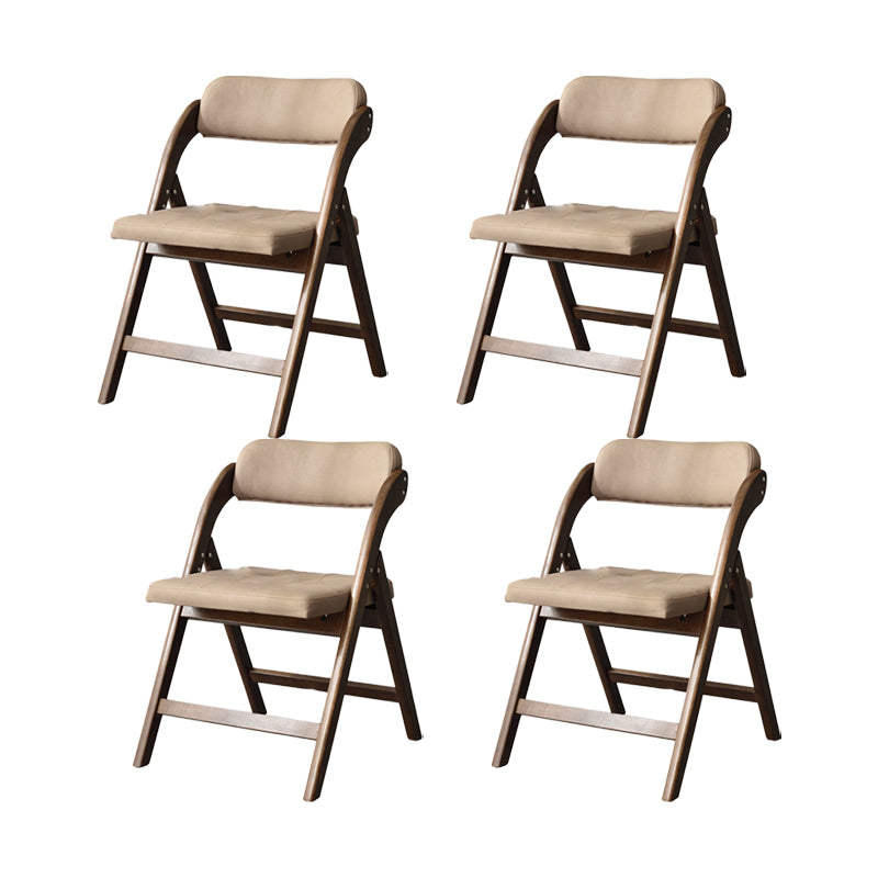 Solid Wood Dining Chair Modern Style Folding Chair for Dining Room Nut-Brown 4 Piece Set Clearhalo 'Dining Chairs' 'Dining Tables & Seating' 'dining_chair' 'furn' 'furn_dining_chair' 'Furniture' 'Kitchen & Dining Furniture' 6910974