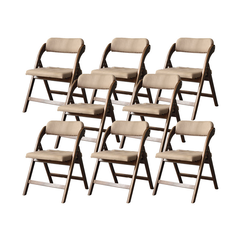 Solid Wood Dining Chair Modern Style Folding Chair for Dining Room Nut-Brown 8 Piece Set Clearhalo 'Dining Chairs' 'Dining Tables & Seating' 'dining_chair' 'furn' 'furn_dining_chair' 'Furniture' 'Kitchen & Dining Furniture' 6910976