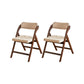 Solid Wood Dining Chair Modern Style Folding Chair for Dining Room Dark Brown 2 Piece Set Clearhalo 'Dining Chairs' 'Dining Tables & Seating' 'dining_chair' 'furn' 'furn_dining_chair' 'Furniture' 'Kitchen & Dining Furniture' 6910978